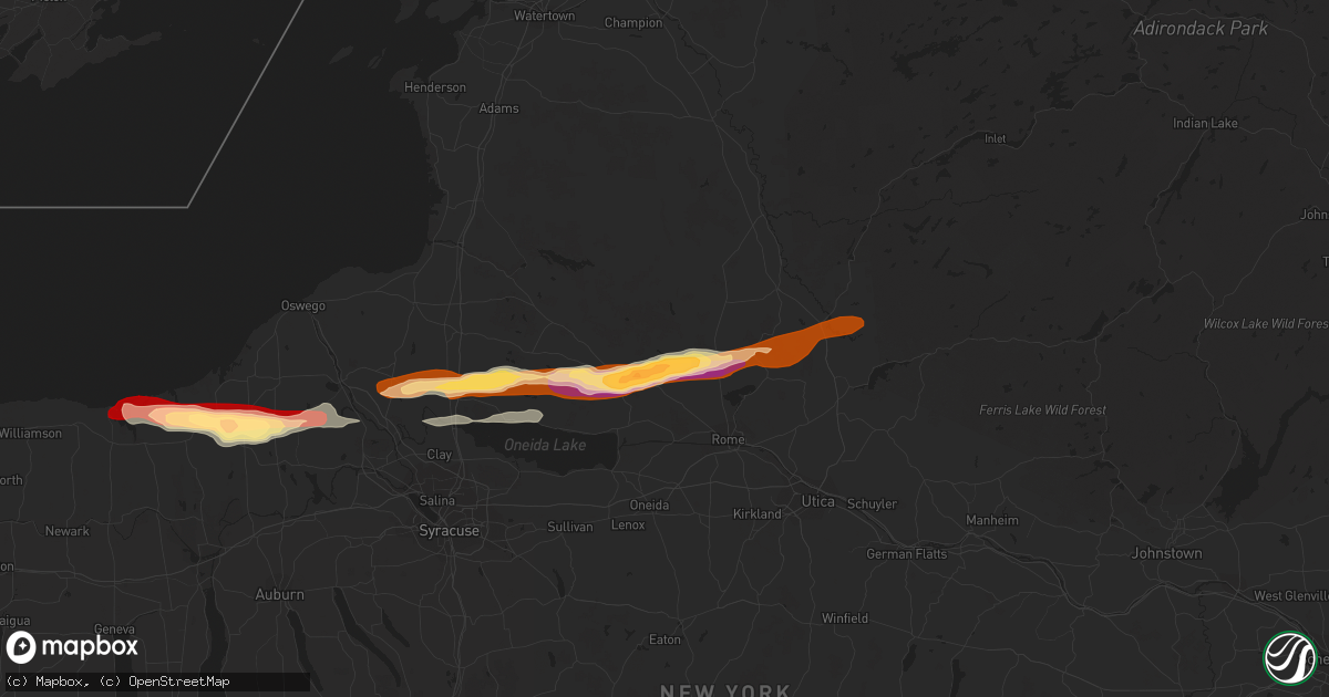 Hail map in Taberg, NY on May 22, 2013