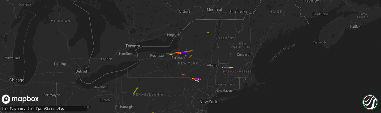 Hail map on May 22, 2013