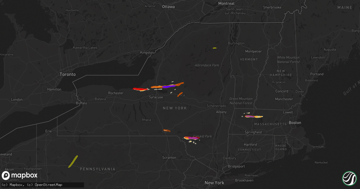 Hail map on May 22, 2013