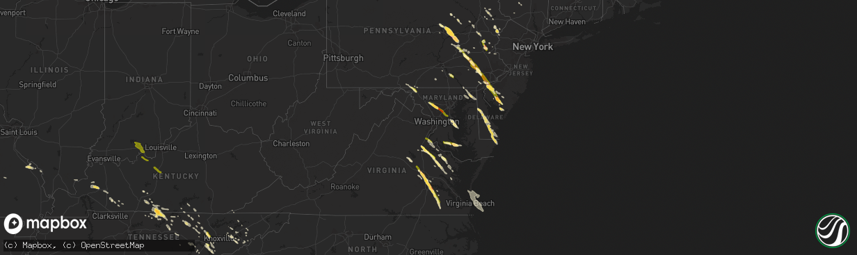 Hail map in Delaware on May 22, 2014