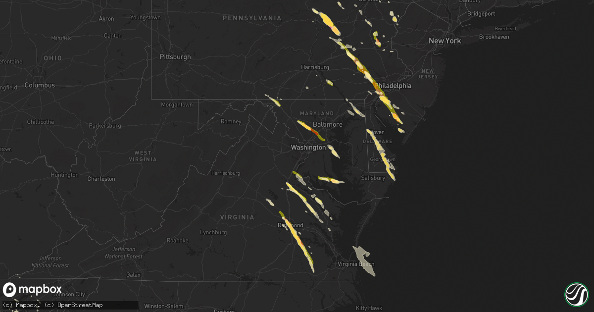 Hail map in Delaware on May 22, 2014
