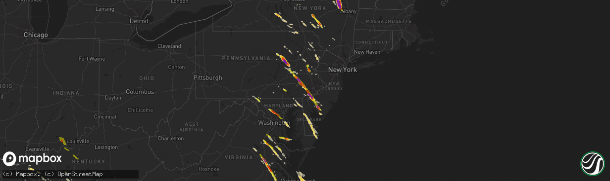 Hail map on May 22, 2014