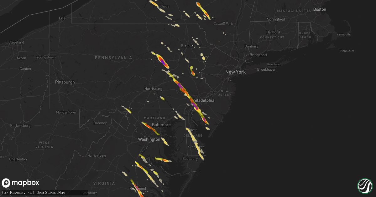 Hail map on May 22, 2014
