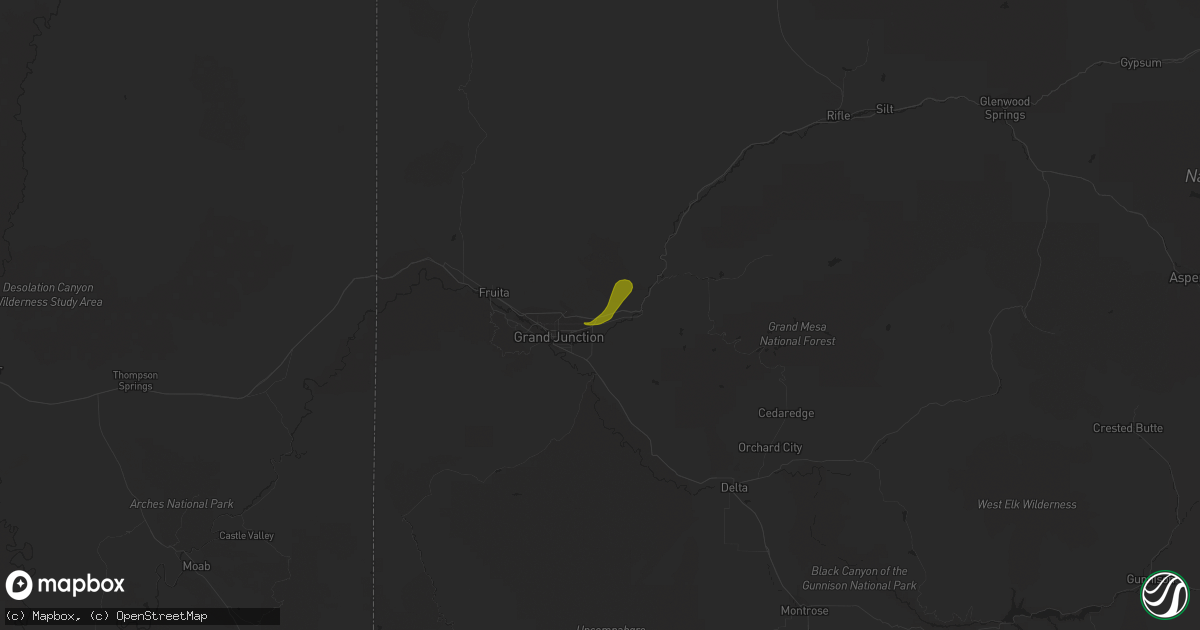 Hail map in Clifton, CO on May 22, 2015