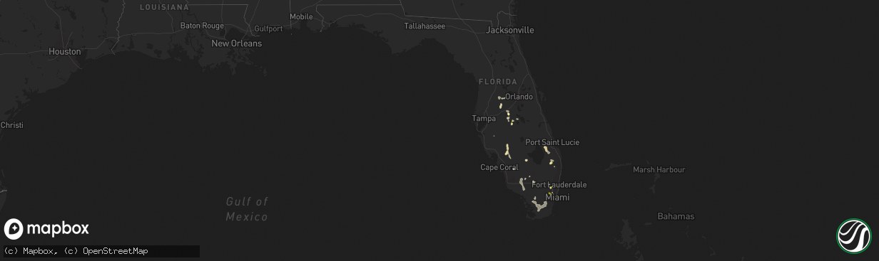 Hail map in Florida on May 22, 2015