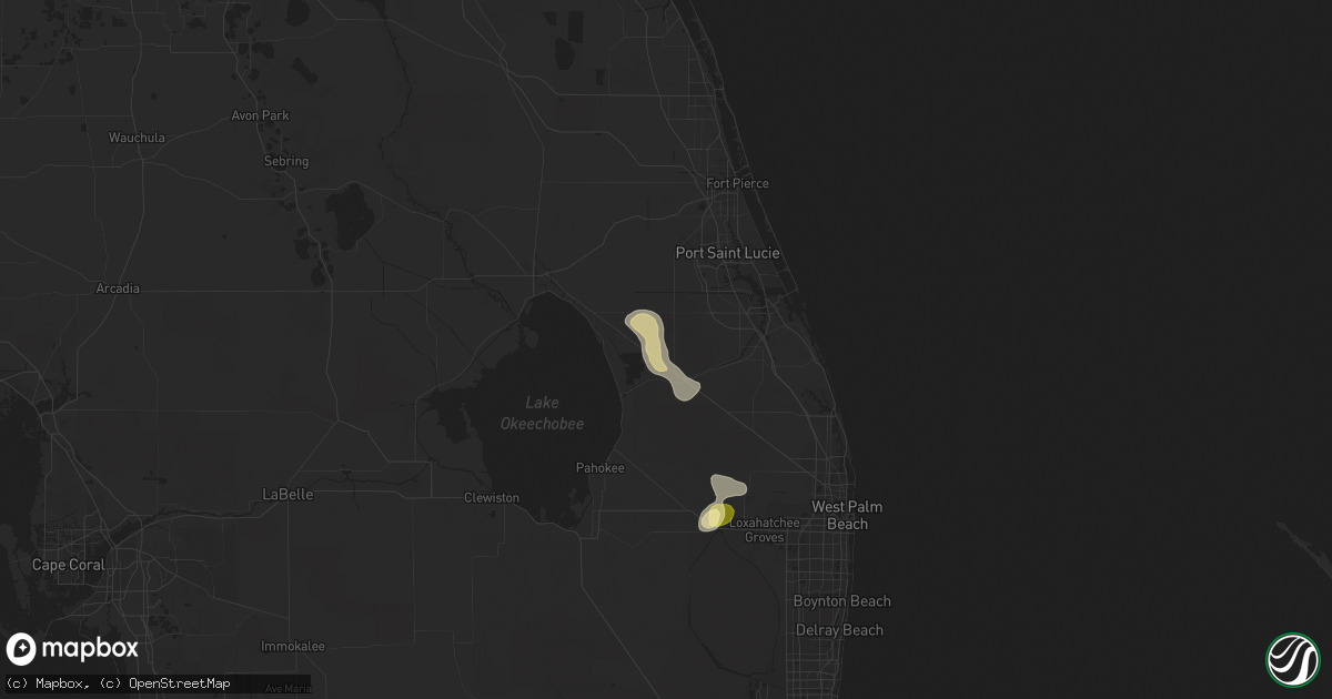 Hail map in Indiantown, FL on May 22, 2015