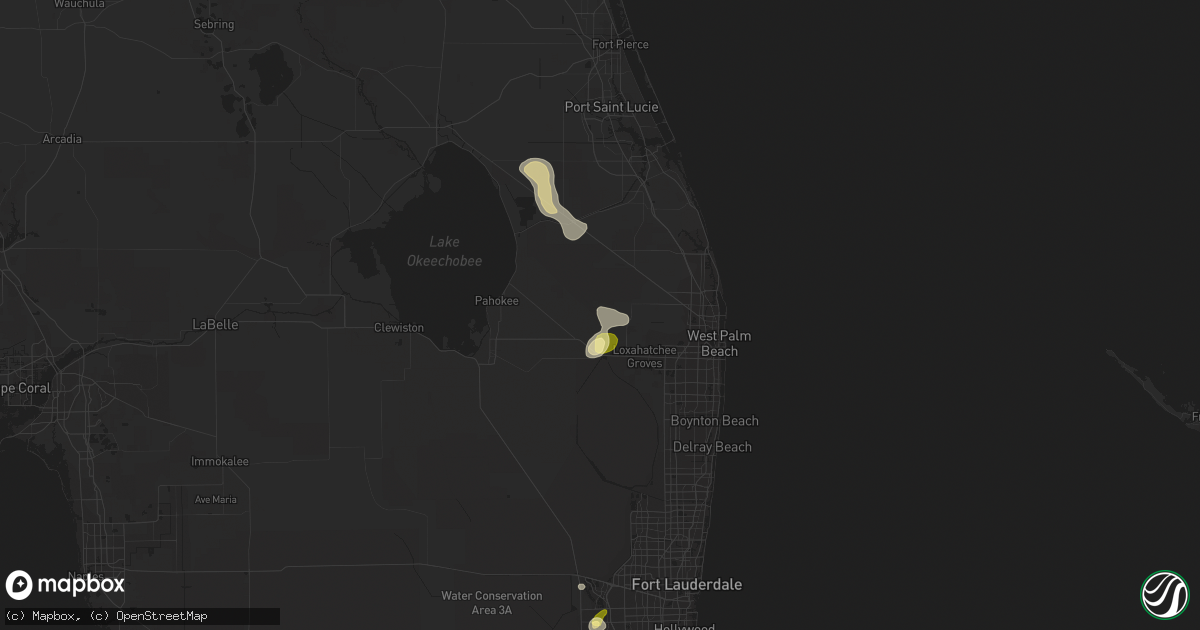 Hail map in Loxahatchee, FL on May 22, 2015