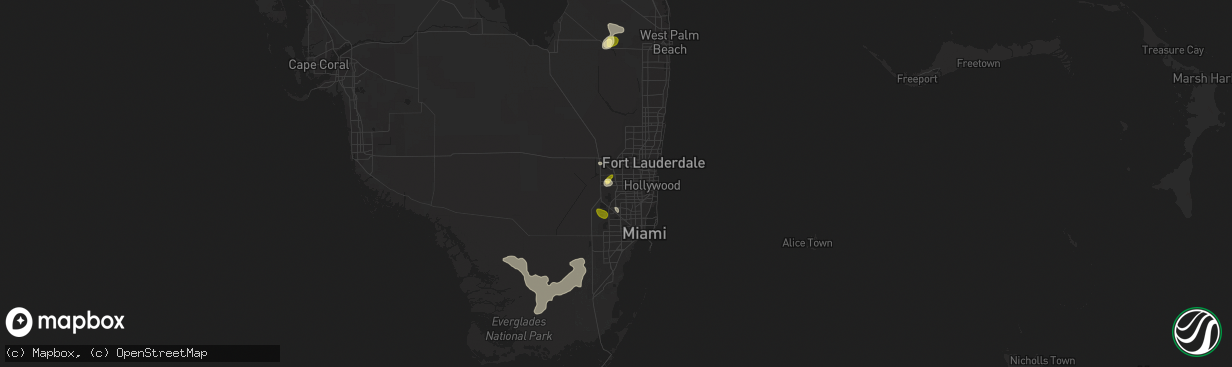 Hail map in Pembroke Pines, FL on May 22, 2015