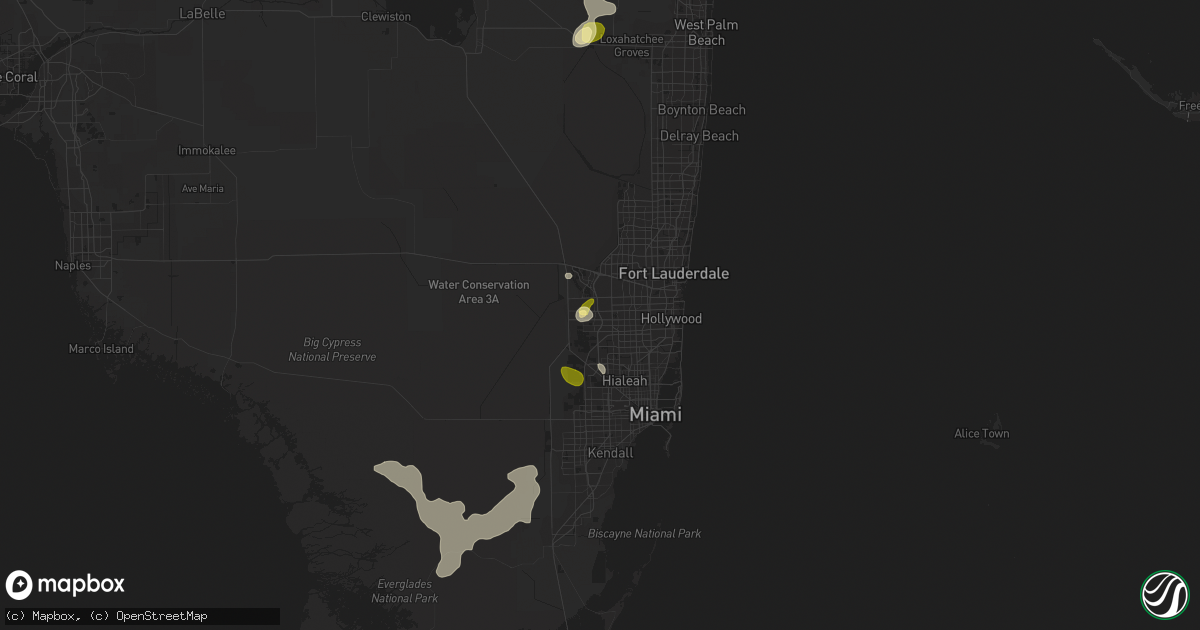 Hail map in Pembroke Pines, FL on May 22, 2015