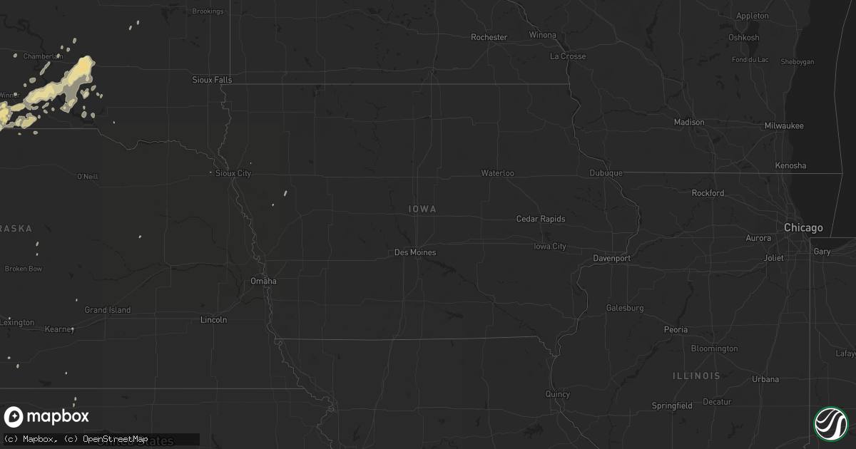 Hail map in Iowa on May 22, 2016