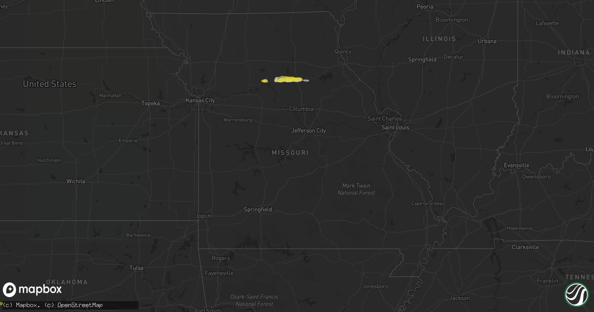 Hail map in Missouri on May 22, 2017