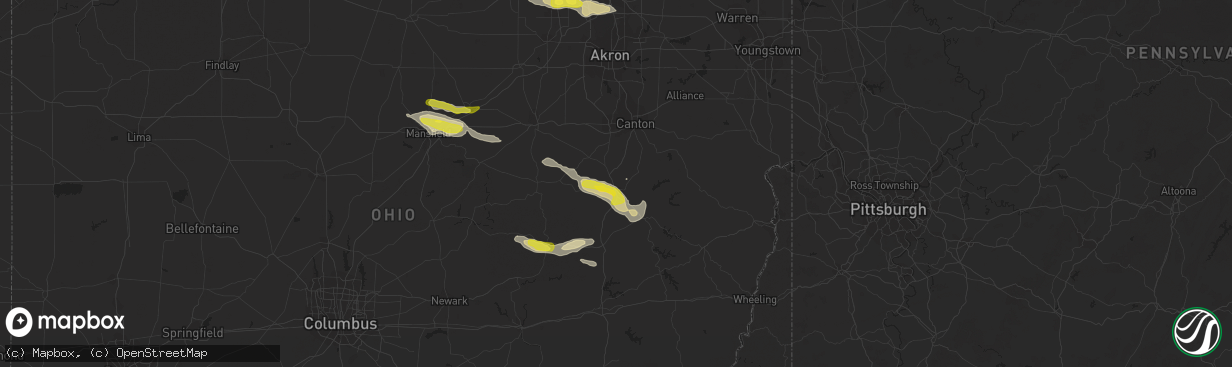 Hail map in Dover, OH on May 22, 2018