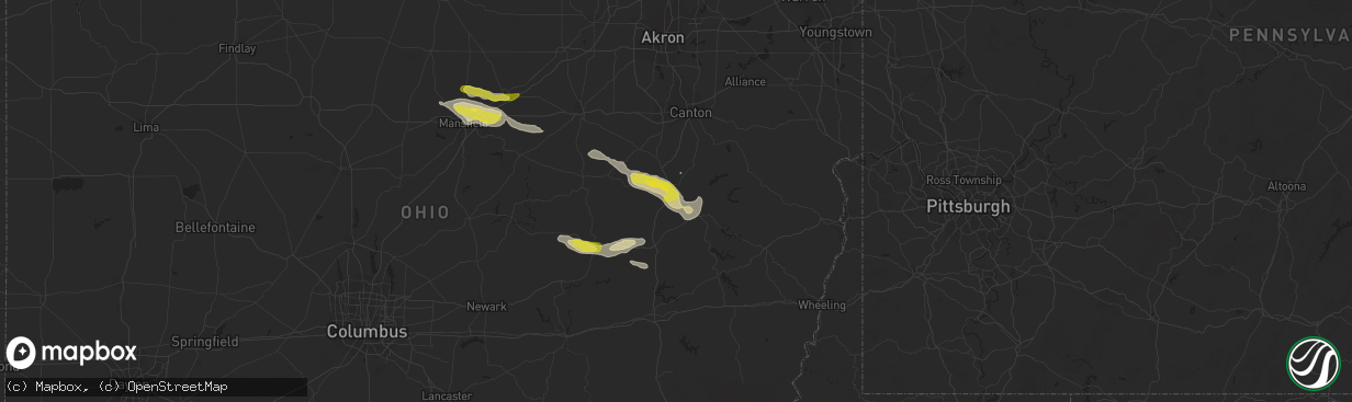 Hail map in New Philadelphia, OH on May 22, 2018