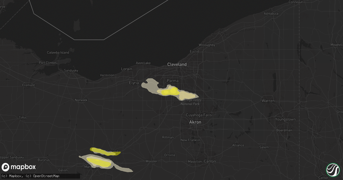 Hail map in North Royalton, OH on May 22, 2018