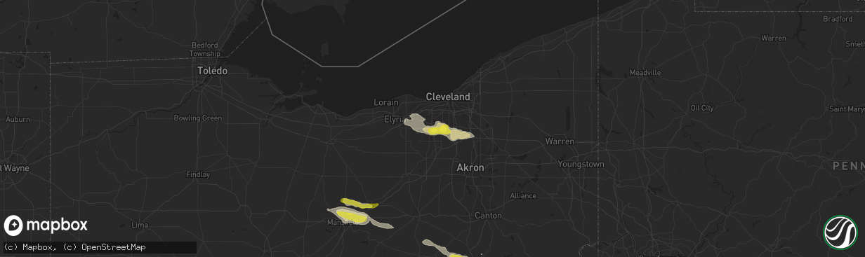 Hail map in Strongsville, OH on May 22, 2018