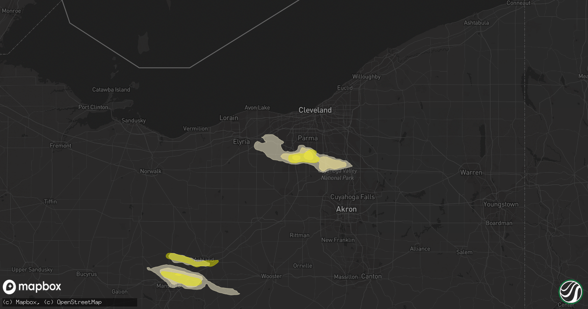Hail map in Strongsville, OH on May 22, 2018