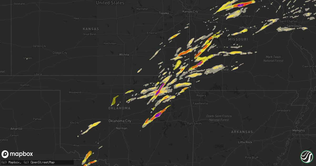 Hail map on May 22, 2019