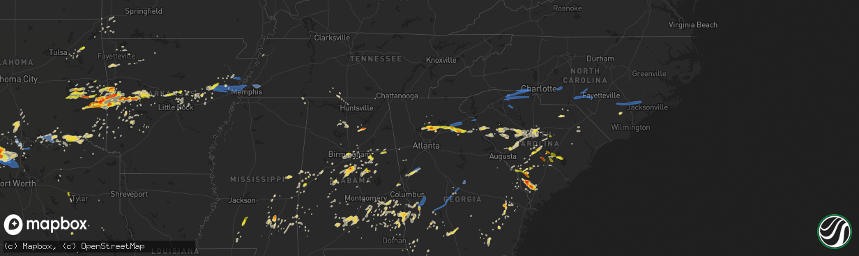 Hail map on May 22, 2020