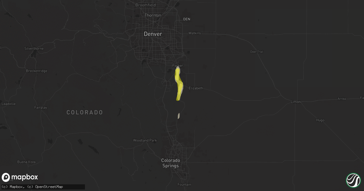 Hail map in Franktown, CO on May 22, 2021