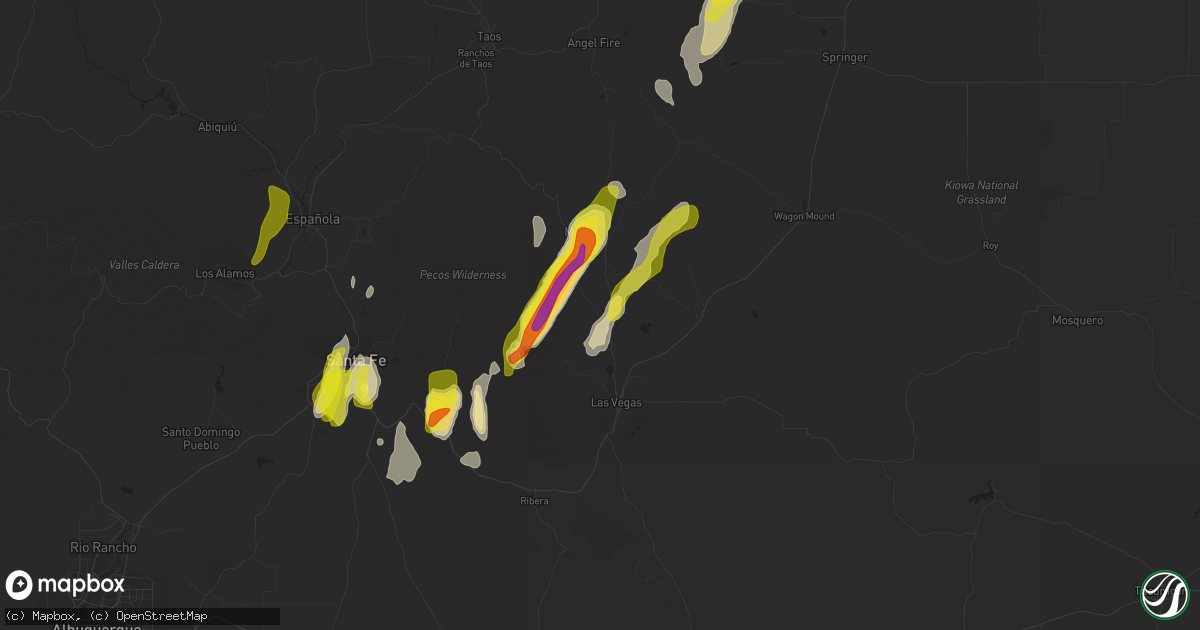 Hail map in Sapello, NM on May 22, 2021