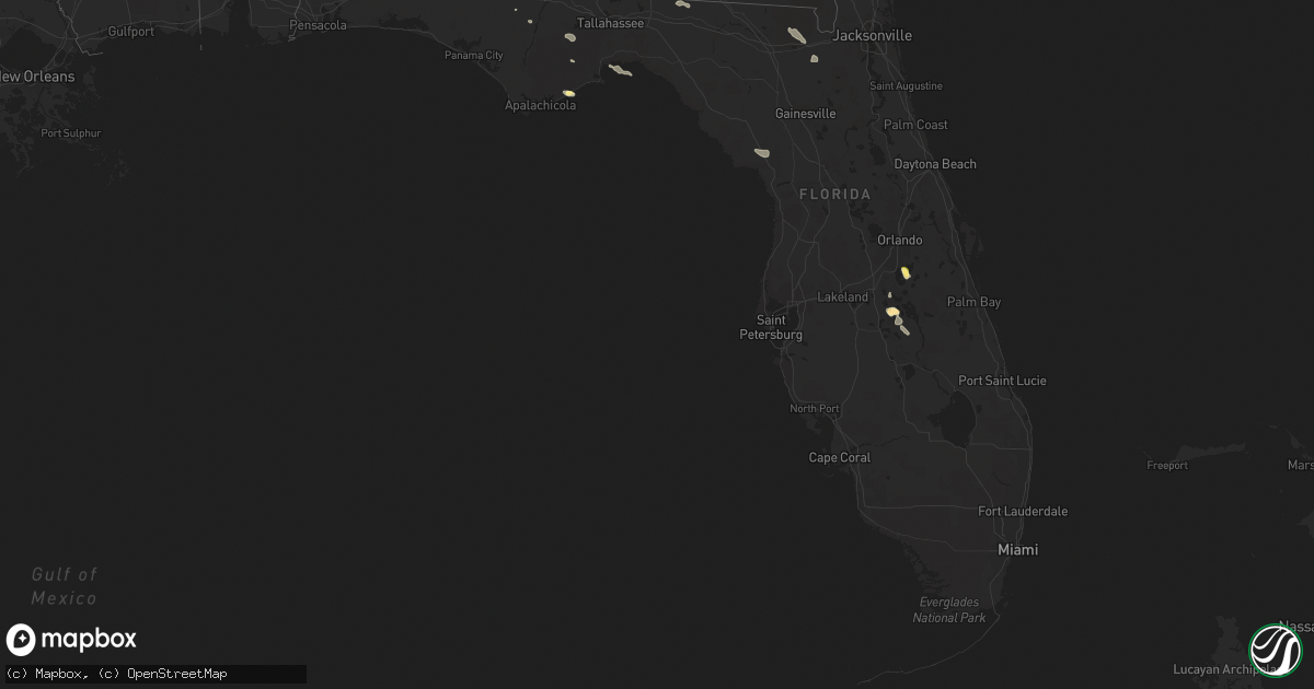 Hail map in Florida on May 22, 2023