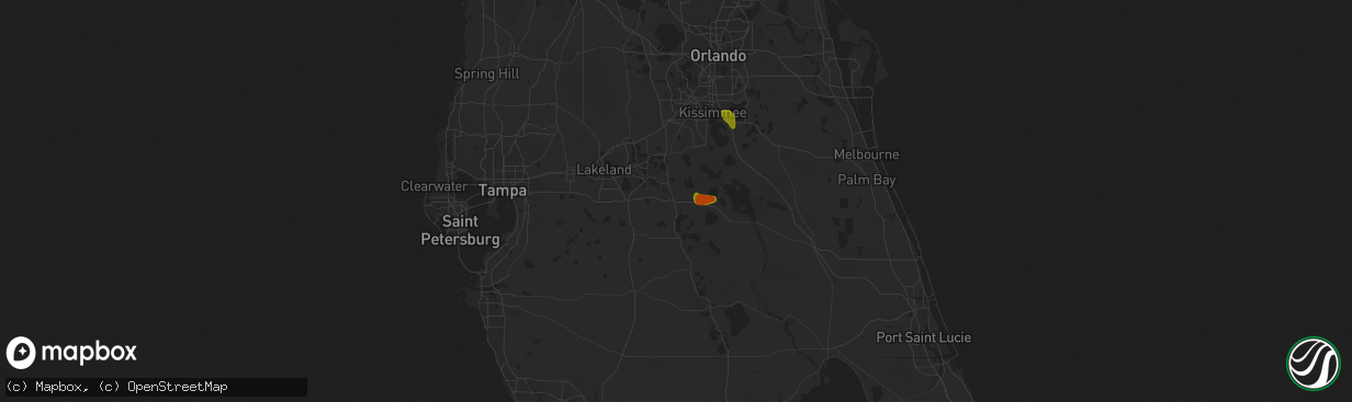 Hail map in Lake Wales, FL on May 22, 2023