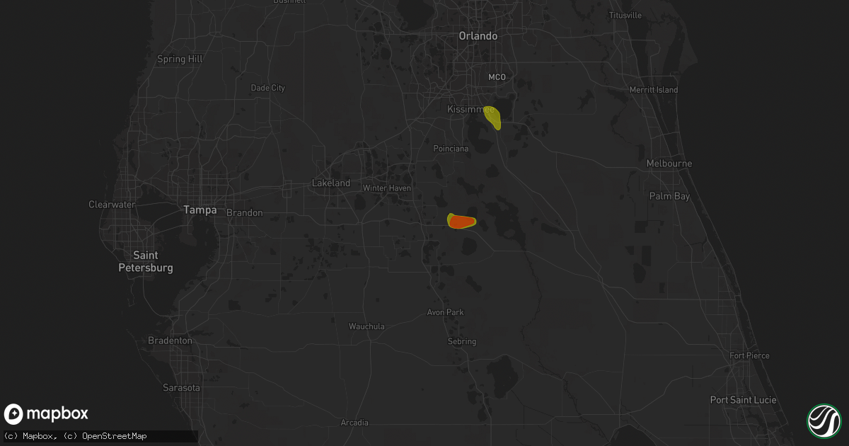 Hail map in Lake Wales, FL on May 22, 2023