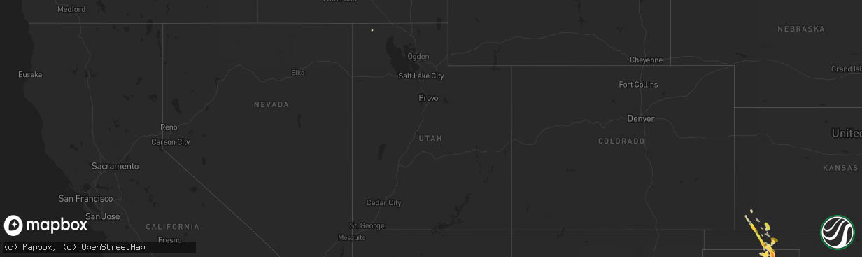 Hail map in Utah on May 22, 2023