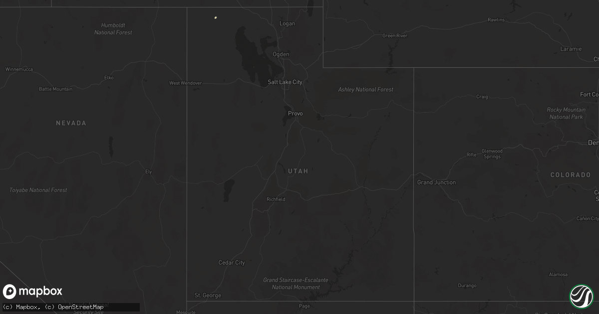 Hail map in Utah on May 22, 2023