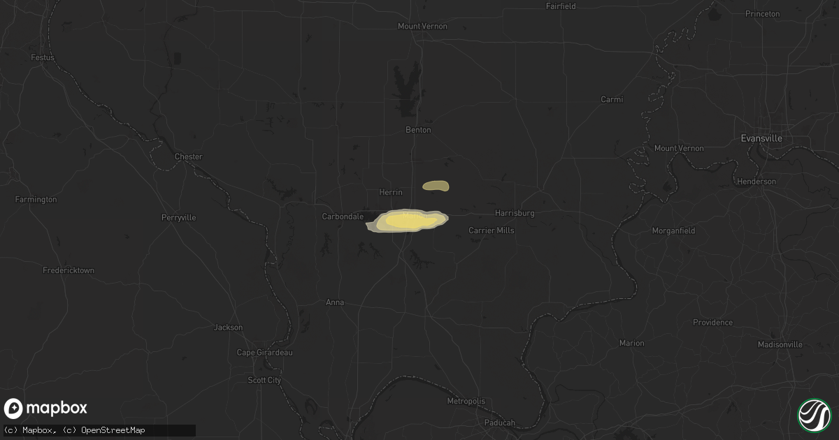 Hail map in Marion, IL on May 22, 2024