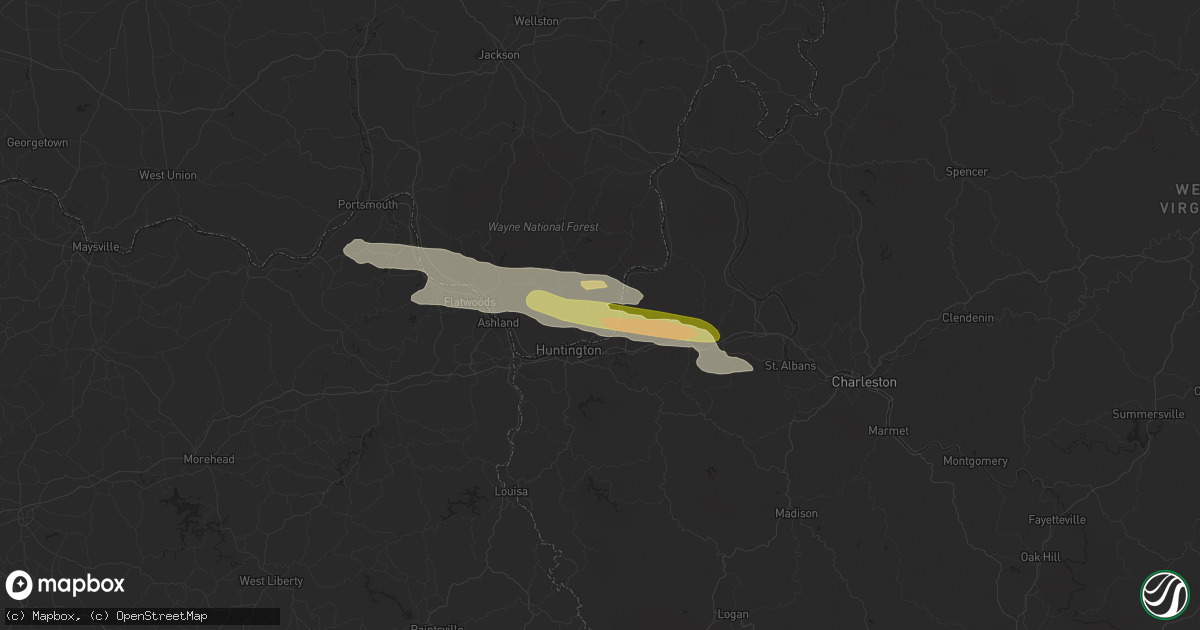Hail map in Proctorville, OH on May 22, 2024