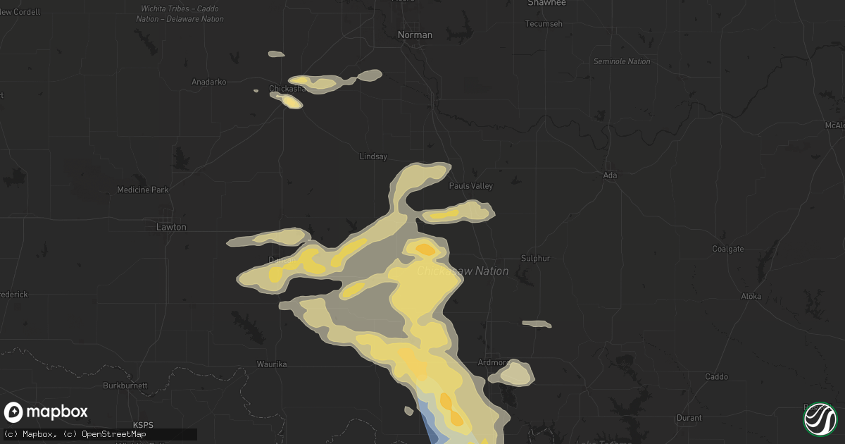 Hail map in Elmore City, OK on May 22, 2025
