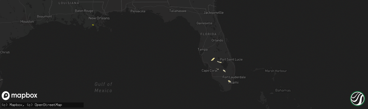 Hail map in Florida on May 22, 2025