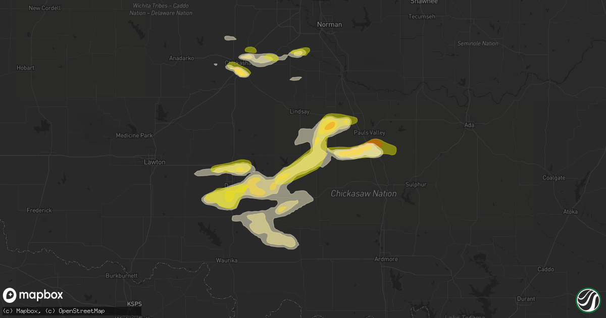 Hail map in Foster, OK on May 22, 2025