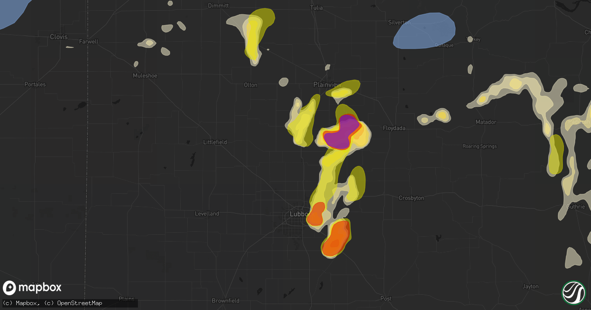 Hail map in Abernathy, TX on May 22, 2026
