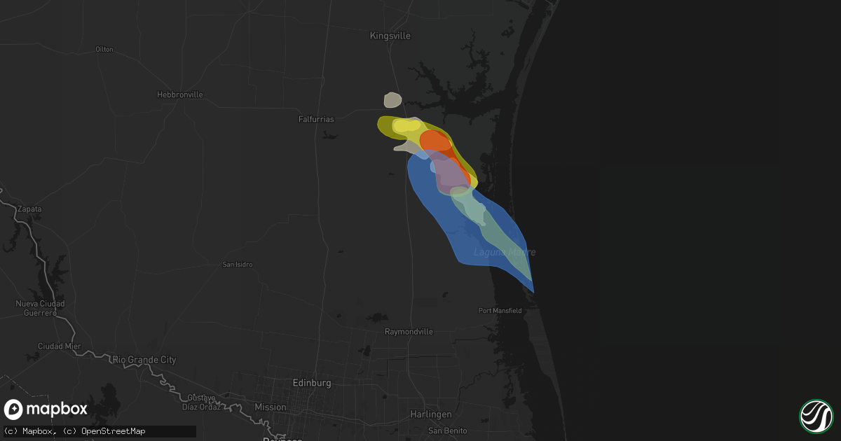 Hail map in Armstrong, TX on May 22, 2026