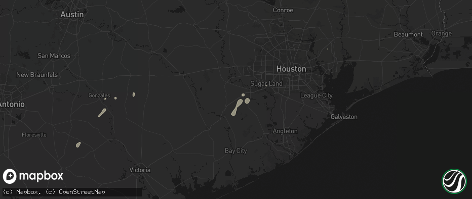Hail map in Beasley, TX on May 22, 2026
