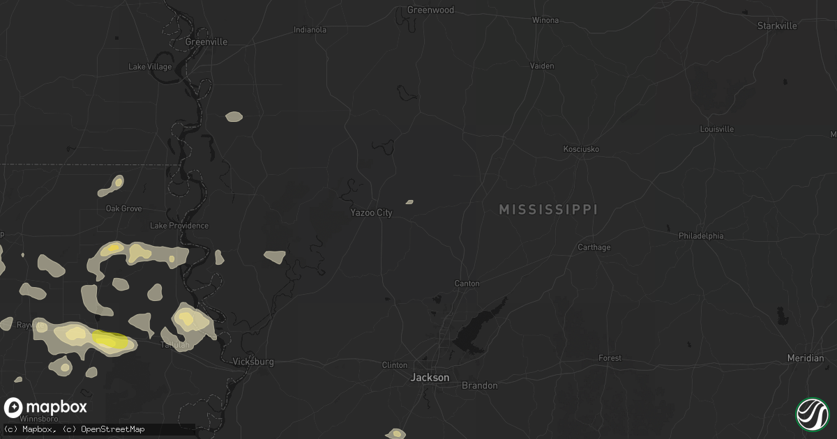 Hail map in Benton, MS on May 22, 2026