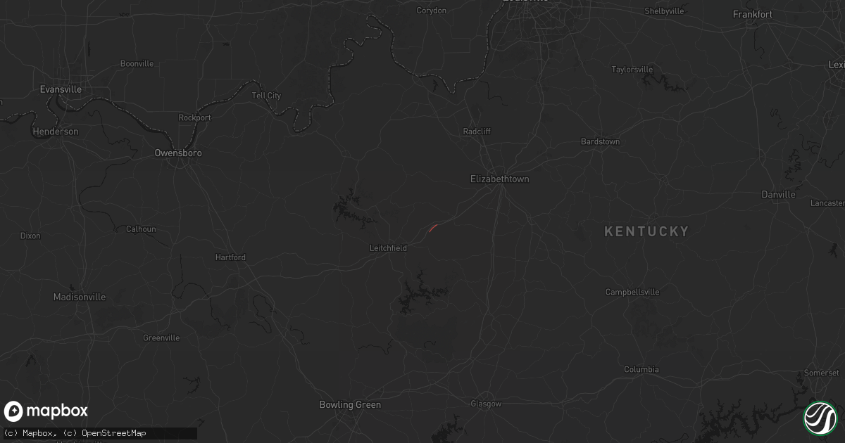 Hail map in Big Clifty, KY on May 22, 2026