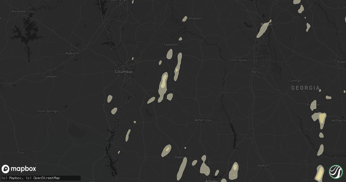 Hail map in Buena Vista, GA on May 22, 2026