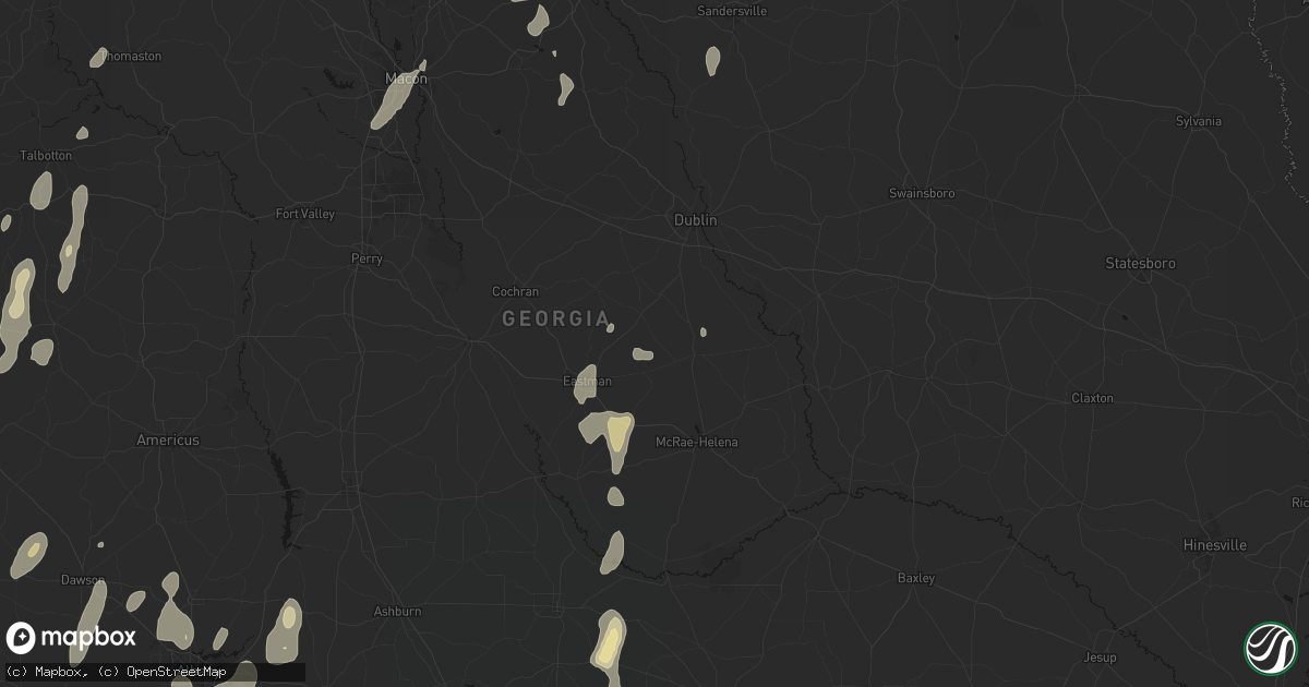 Hail map in Cadwell, GA on May 22, 2026