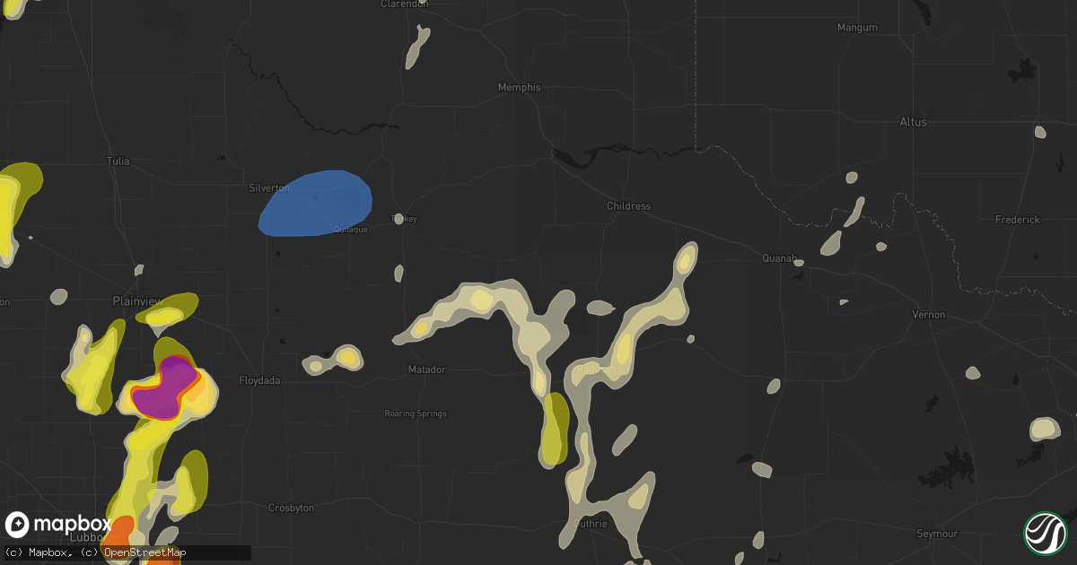 Hail map in Cee Vee, TX on May 22, 2026