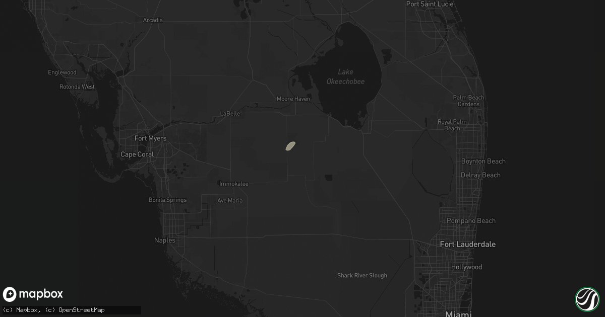 Hail map in Clewiston, FL on May 22, 2026