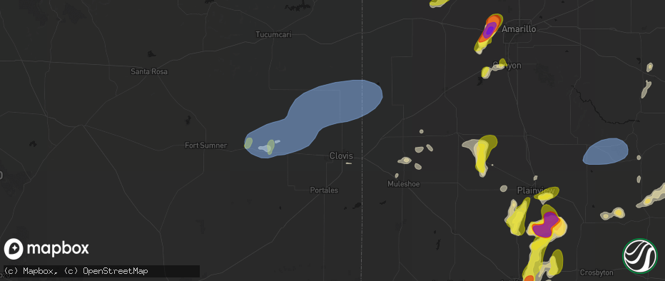 Hail map in Clovis, NM on May 22, 2026