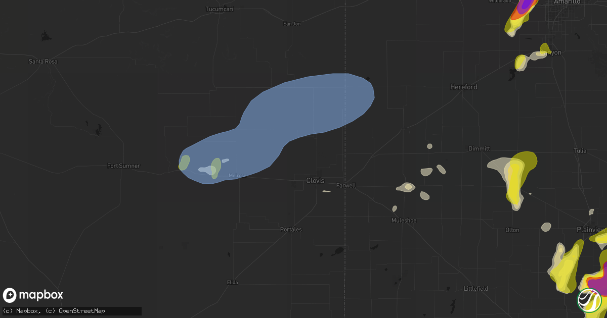 Hail map in Clovis, NM on May 22, 2026