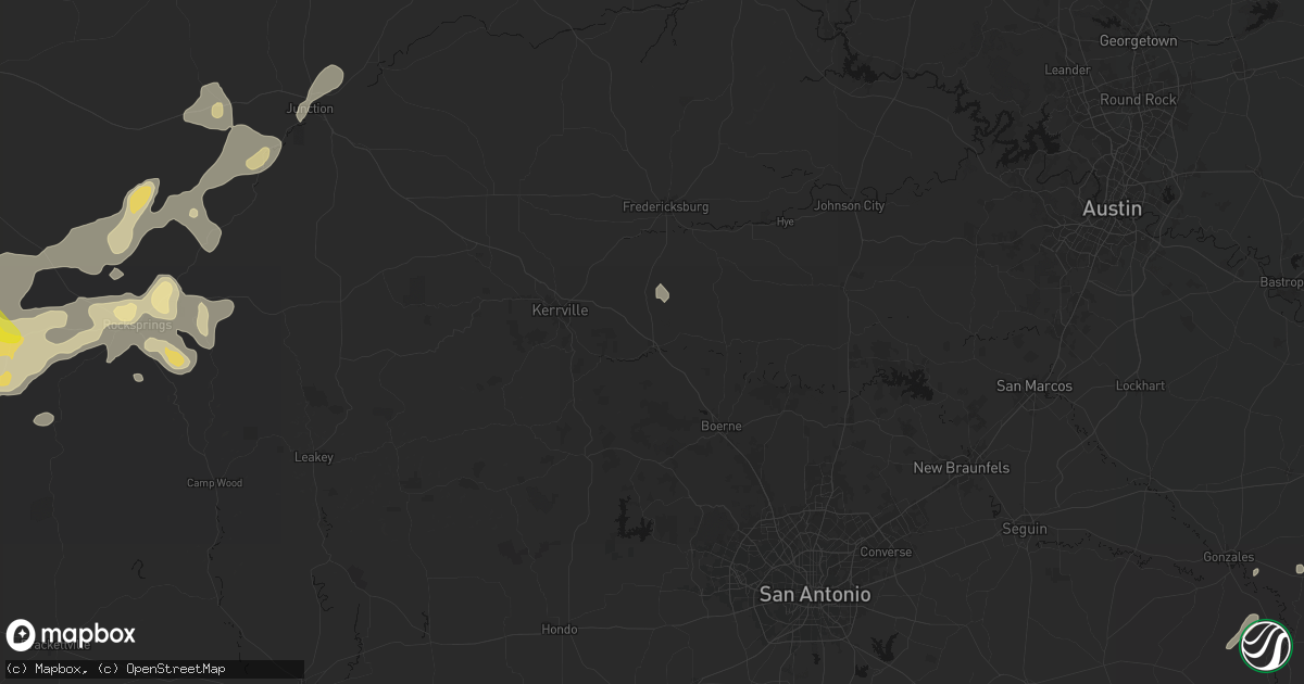 Hail map in Comfort, TX on May 22, 2026