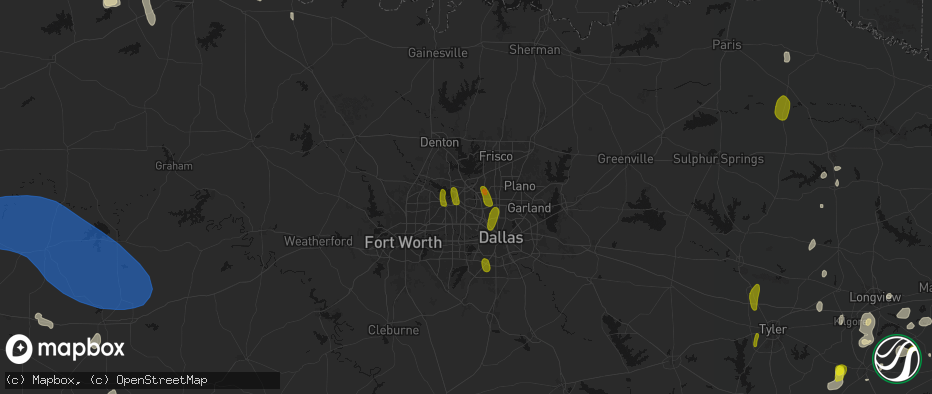 Hail map in Coppell, TX on May 22, 2026