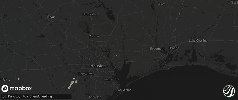 Hail map in Dayton, TX on May 22, 2026