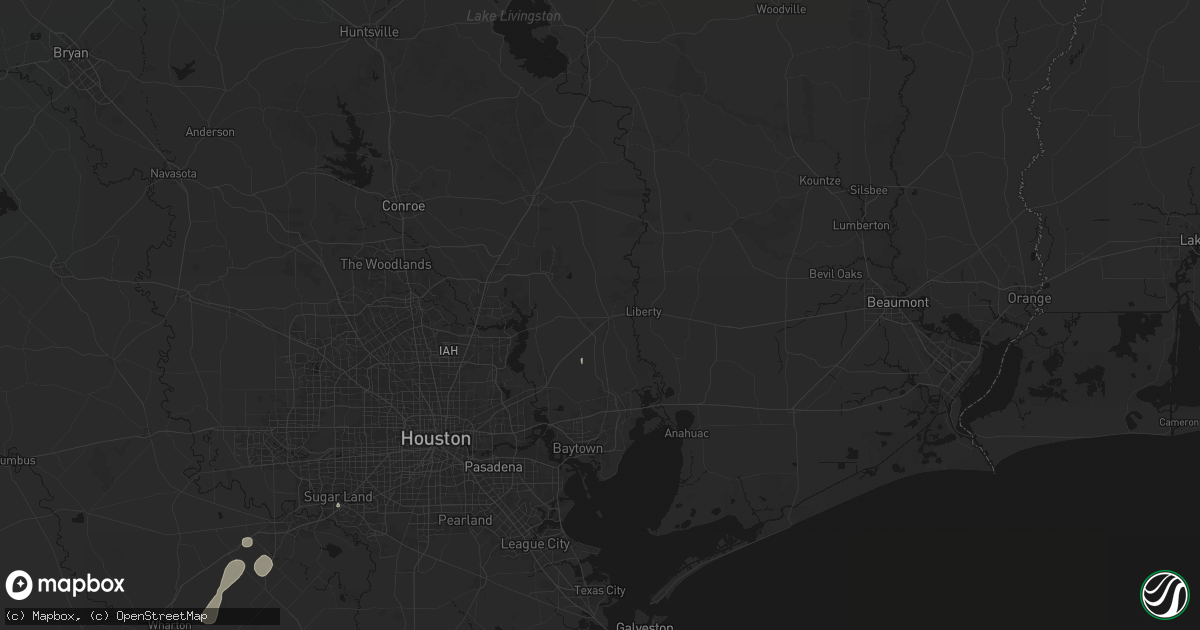 Hail map in Dayton, TX on May 22, 2026