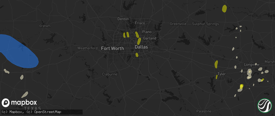Hail map in Desoto, TX on May 22, 2026